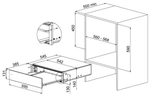Шкаф для подогрева посуды Asko ODW8128 G